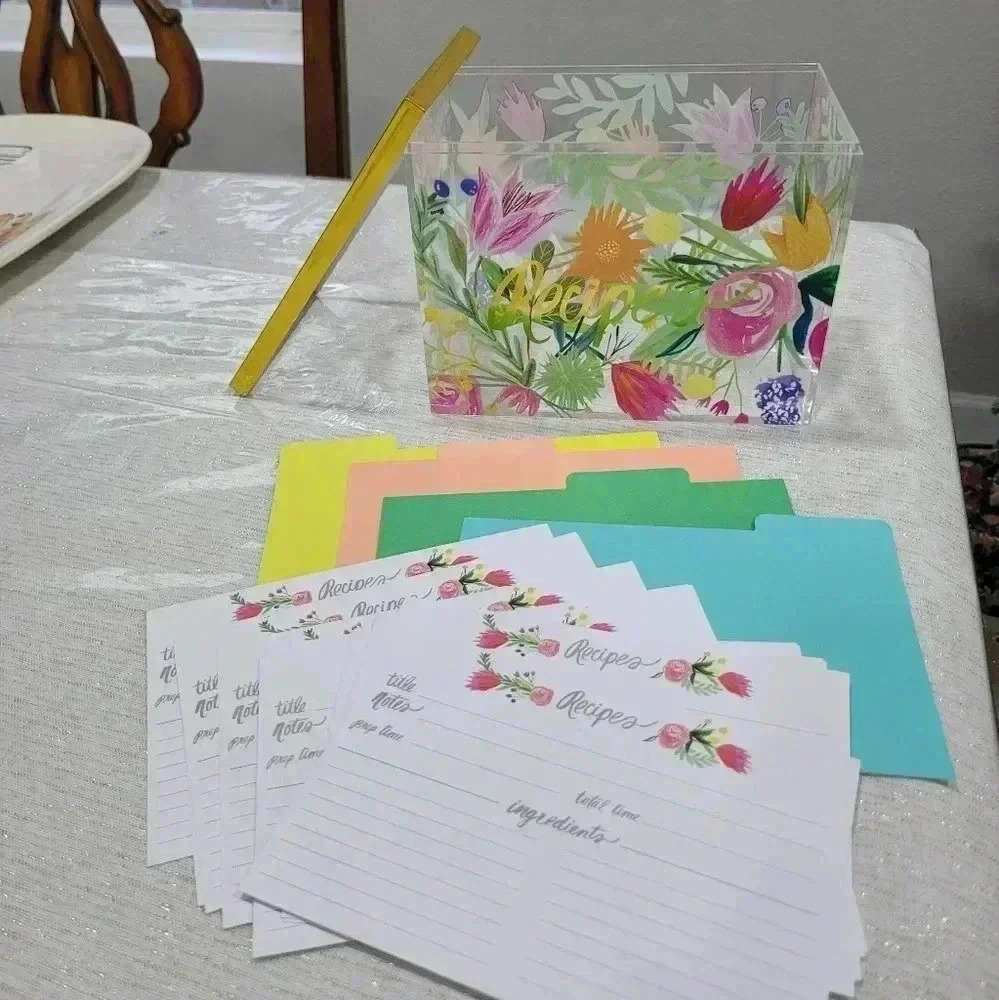 New Acrylic Floral Recipes Box